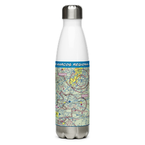 San Marcos Regional Airport (HYI) VFR Sectional Water Bottle