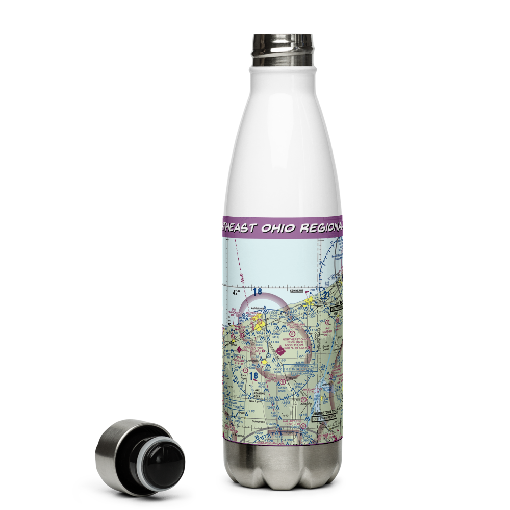Northeast Ohio Regional Airport (HZY) VFR Sectional Water Bottle 