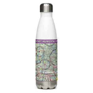 Sidney Municipal Airport (SCA) VFR Sectional Water Bottle