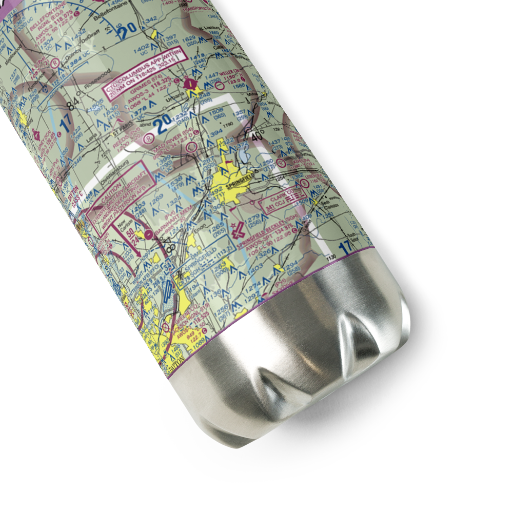 Mad River Airpark (I54) VFR Sectional Water Bottle 