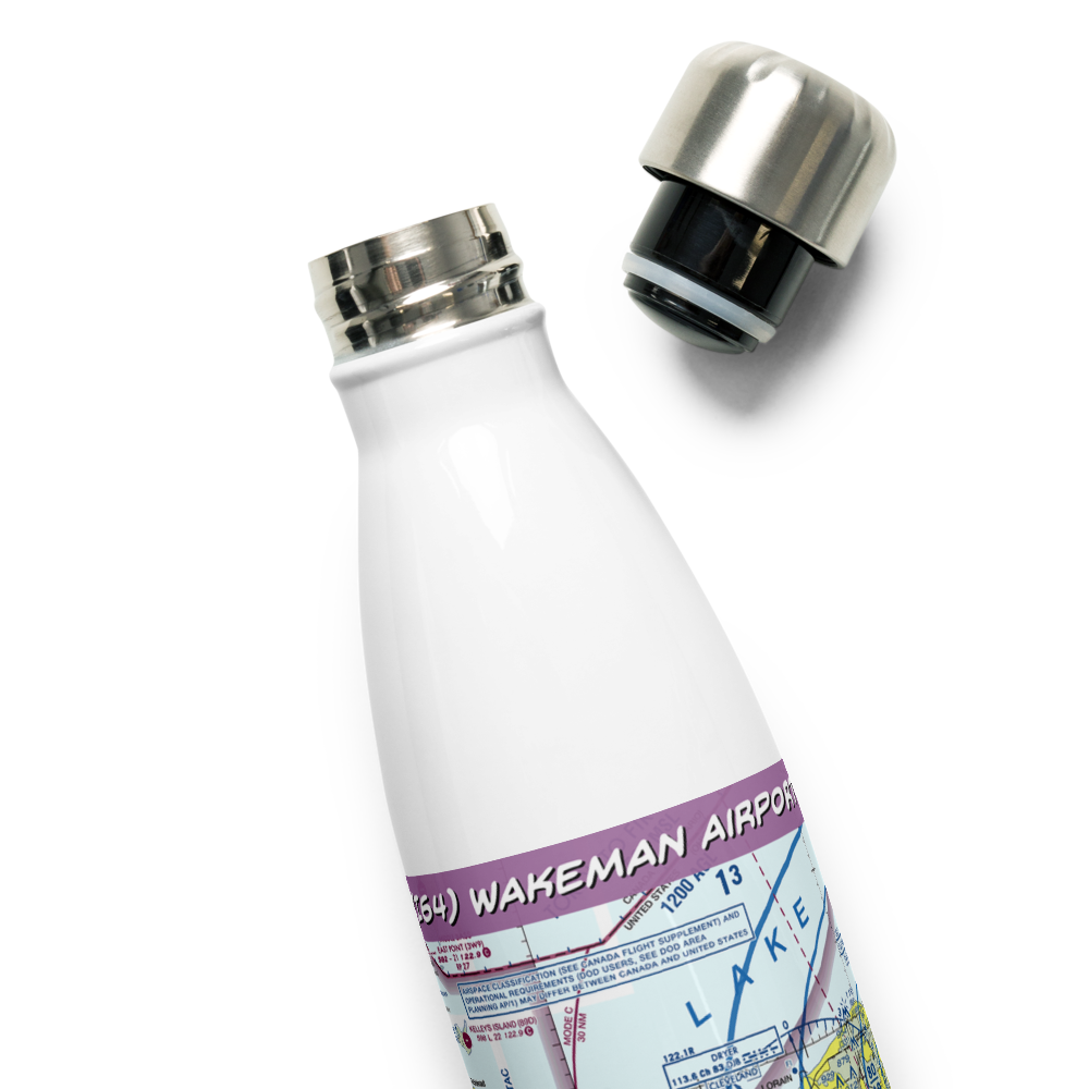Wakeman Airport (I64) VFR Sectional Water Bottle 