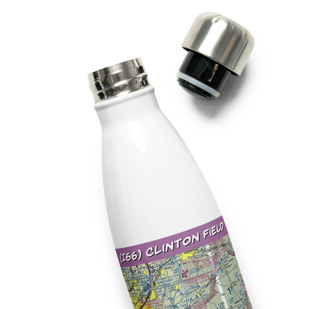 Clinton Field (I66) VFR Sectional Water Bottle 