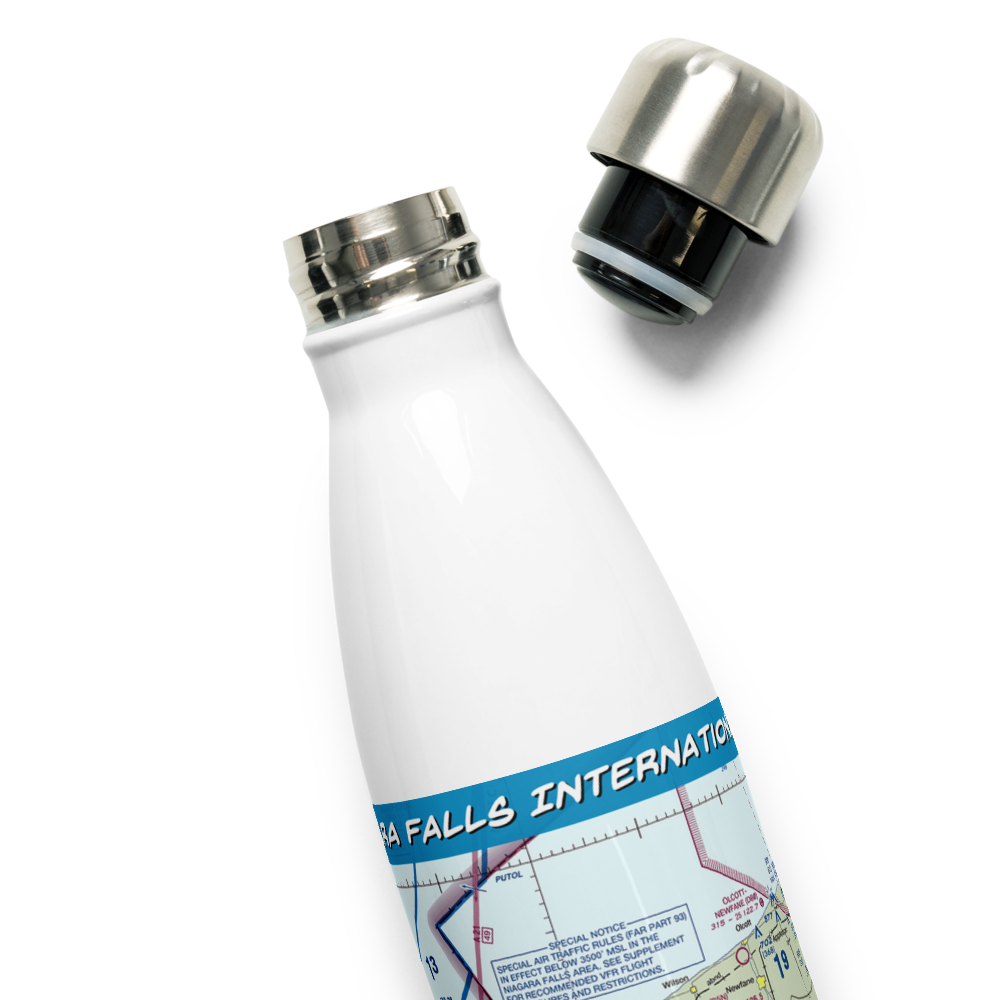 Niagara Falls International Airport (IAG) VFR Sectional Water Bottle 