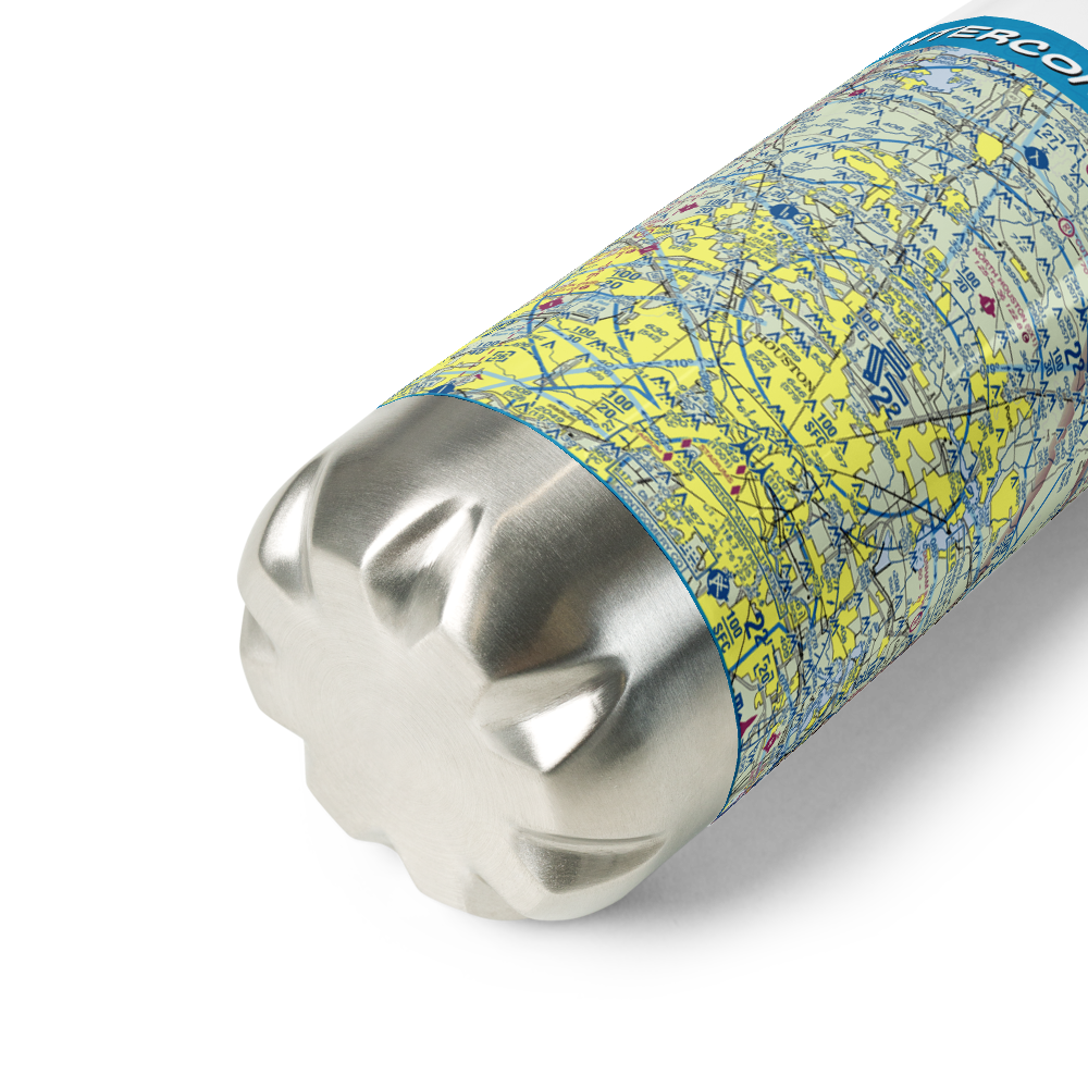 George Bush Intercontinental Houston Airport (IAH) VFR Sectional Water Bottle 