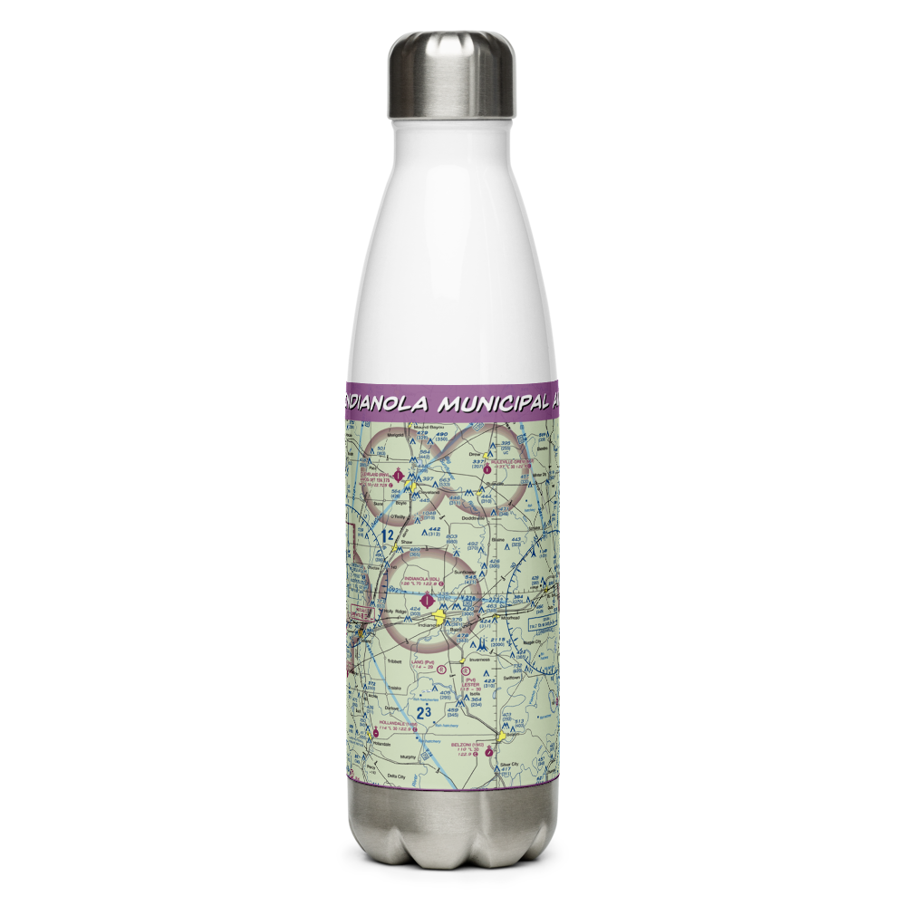 Indianola Municipal Airport (IDL) VFR Sectional Water Bottle 