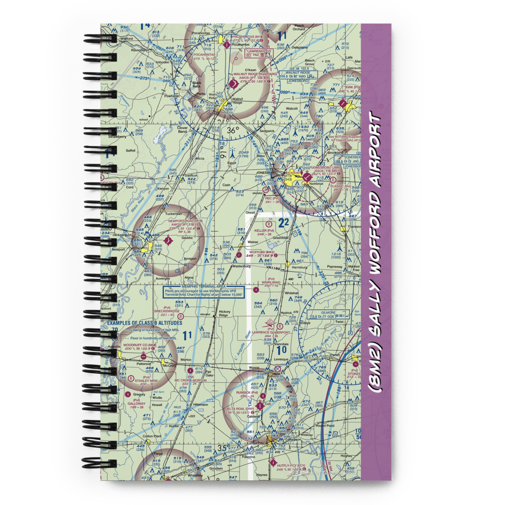 Sally Wofford Airport (8M2) VFR Sectional Notebook 
