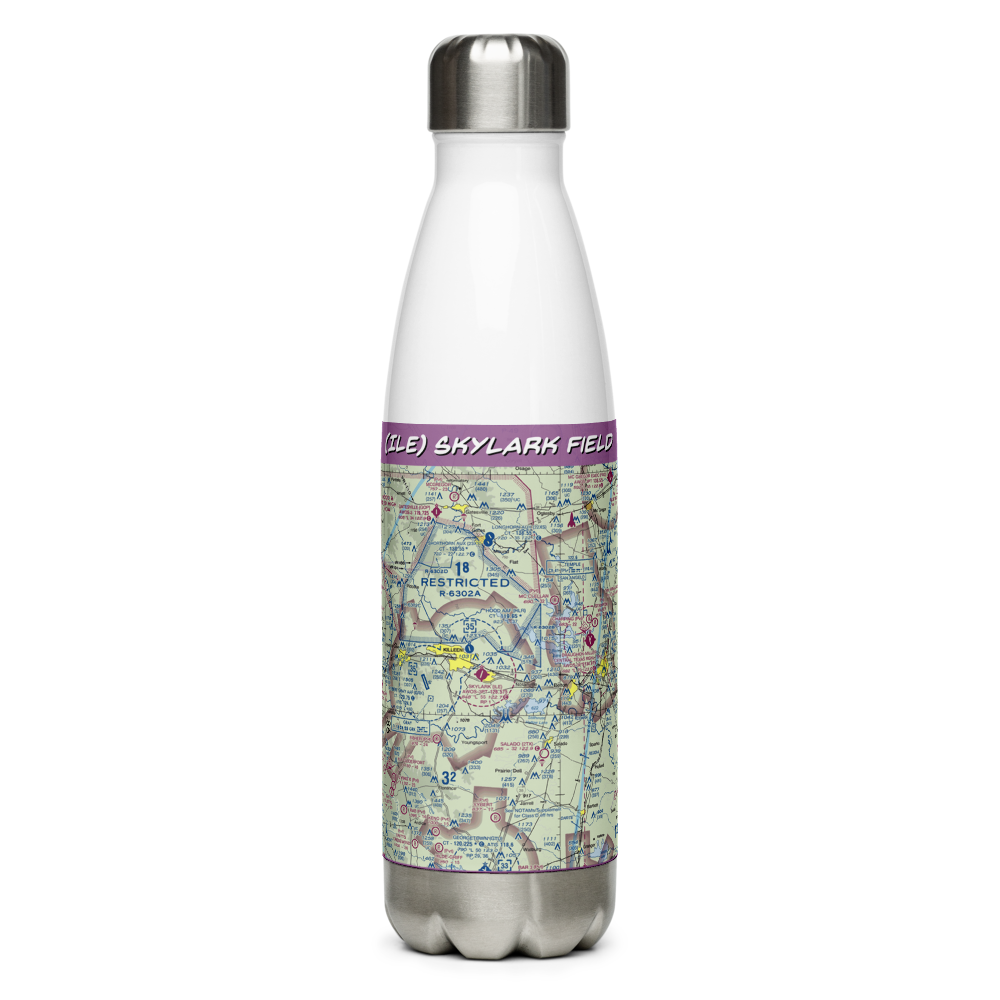 Skylark Field (ILE) VFR Sectional Water Bottle 