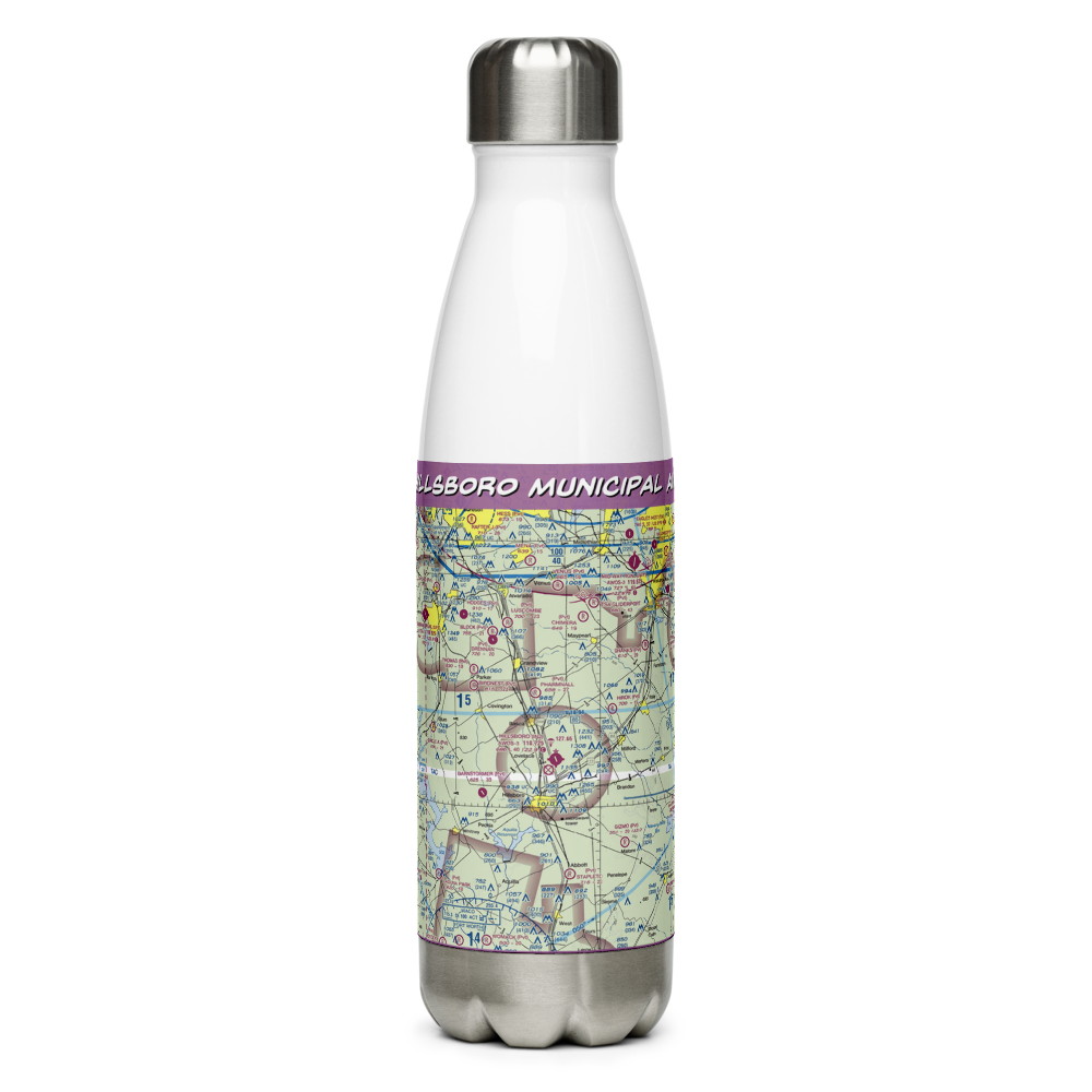 Hillsboro Municipal Airport (INJ) VFR Sectional Water Bottle 