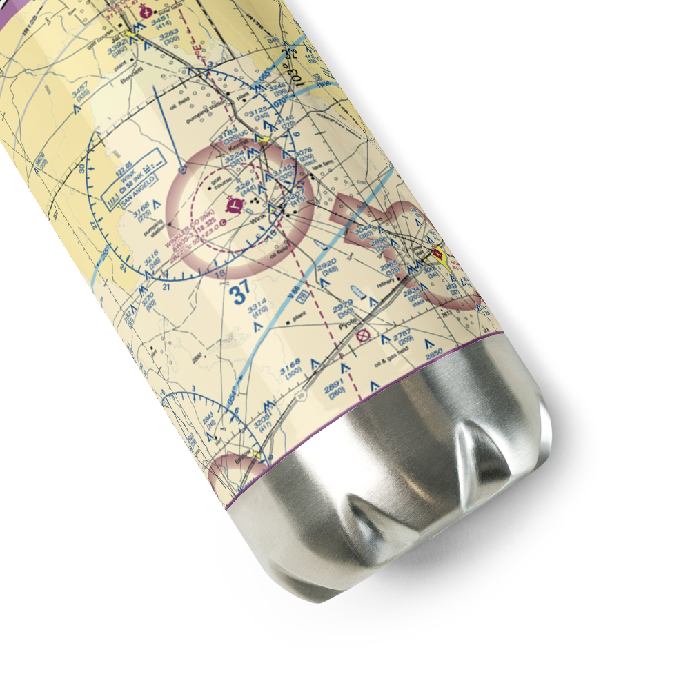 Winkler County Airport (INK) VFR Sectional Water Bottle 