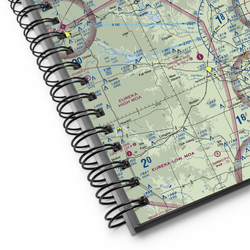 Yates Center Airport (8K5) VFR Sectional Notebook 