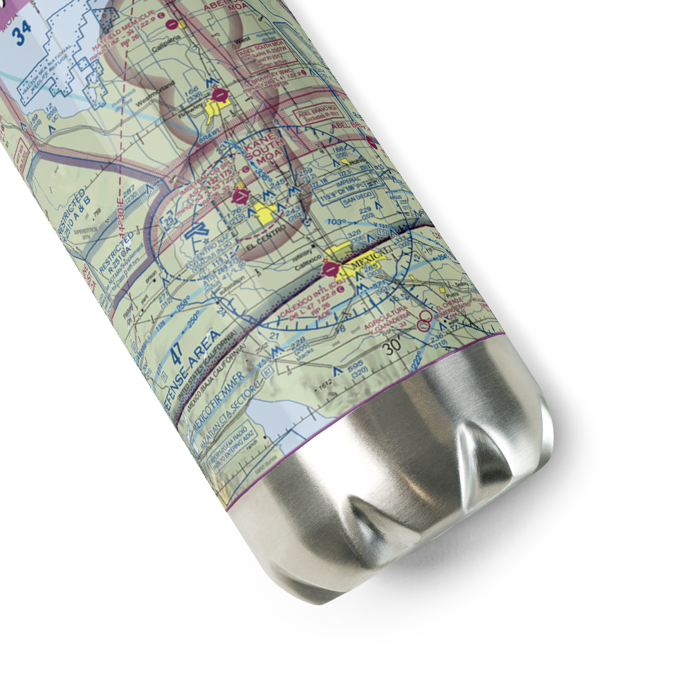 Imperial County Airport (IPL) VFR Sectional Water Bottle 