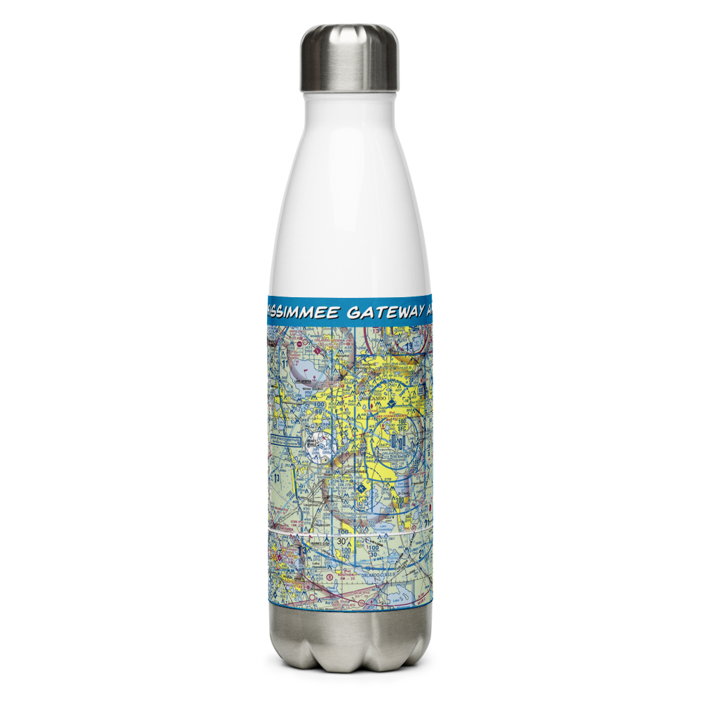 Kissimmee Gateway Airport (ISM) VFR Sectional Water Bottle 