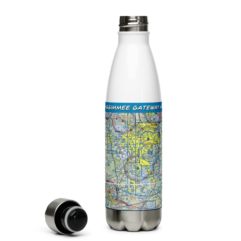 Kissimmee Gateway Airport (ISM) VFR Sectional Water Bottle 