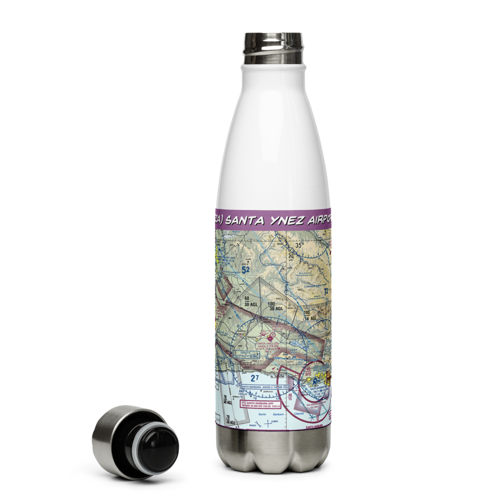 Santa Ynez Airport (IZA) VFR Sectional Water Bottle 
