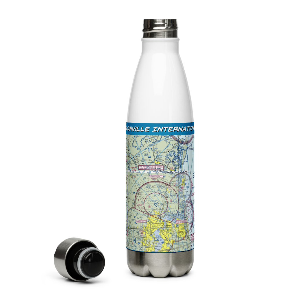 Jacksonville International Airport (JAX) VFR Sectional Water Bottle 