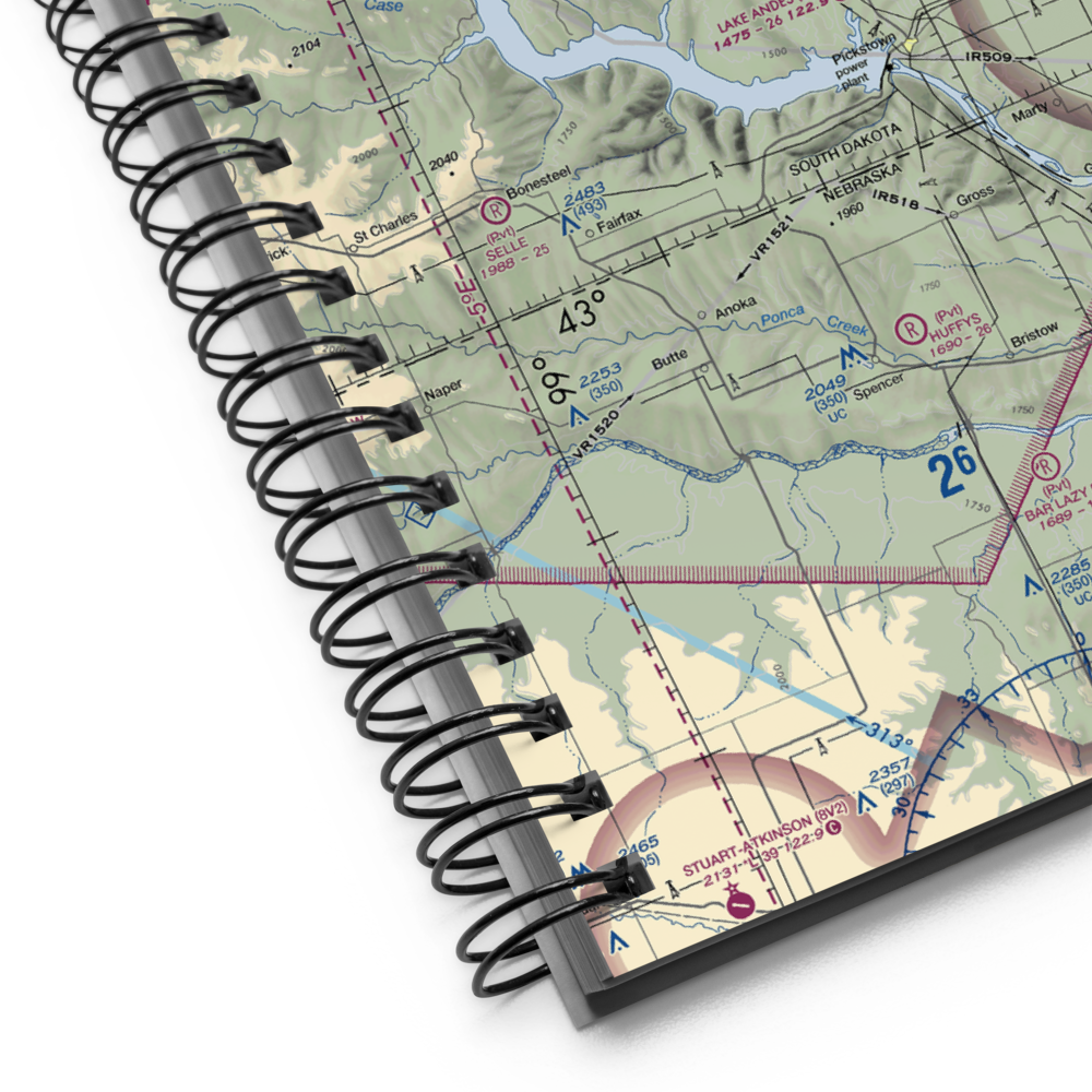 Lake Andes Municipal Airport (8D8) VFR Sectional Notebook 