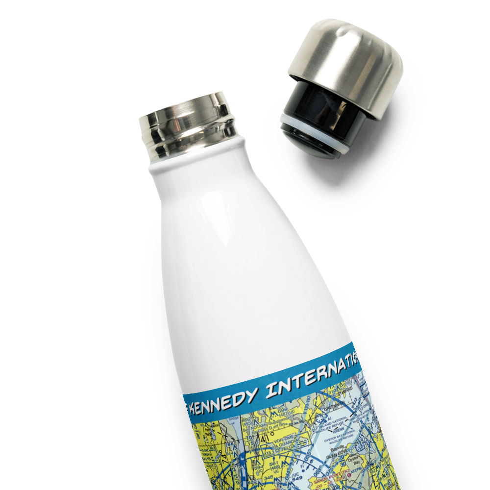 John F Kennedy International Airport (JFK) VFR Sectional Water Bottle 