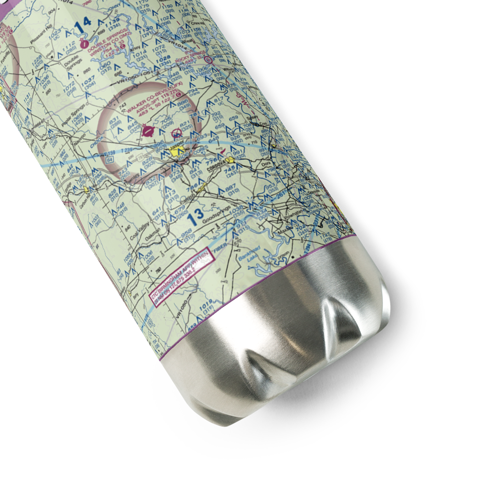 Walker County Airport-Bevill Field (JFX) VFR Sectional Water Bottle 
