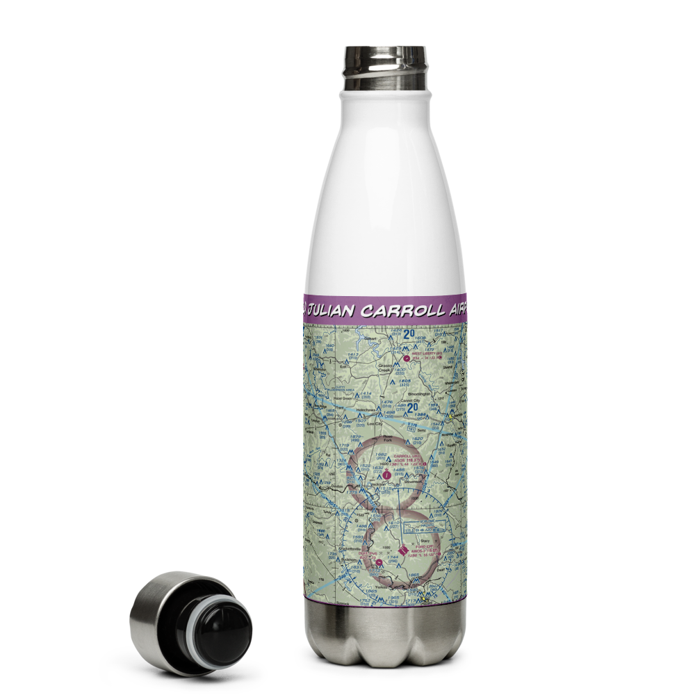 Julian Carroll Airport (JKL) VFR Sectional Water Bottle 