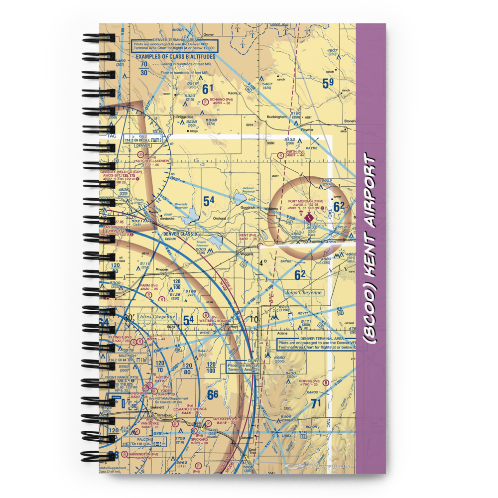 Kent Airport (8CO0) VFR Sectional Notebook 