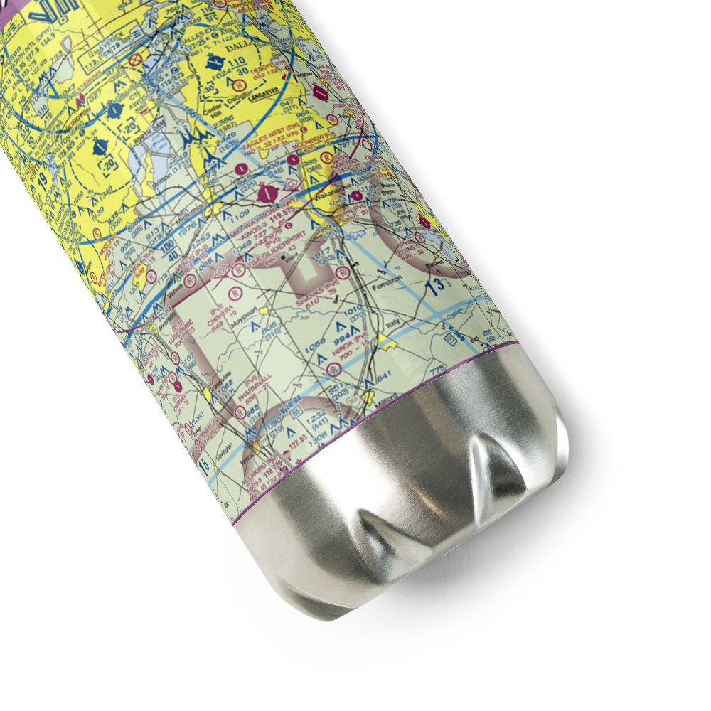 Mid Way Regional Airport (JWY) VFR Sectional Water Bottle 