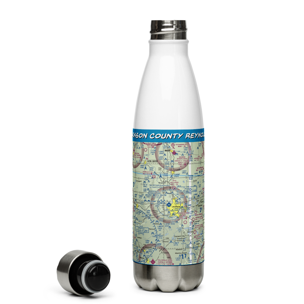 Jackson County Reynolds Field (JXN) VFR Sectional Water Bottle 
