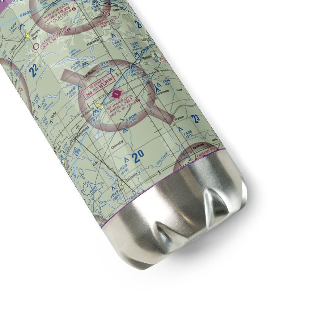 St James Municipal Airport (JYG) VFR Sectional Water Bottle 