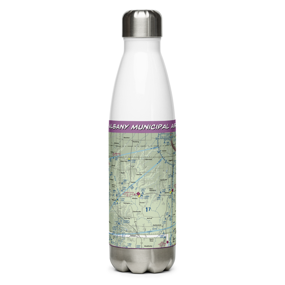 Albany Municipal Airport (K19) VFR Sectional Water Bottle 