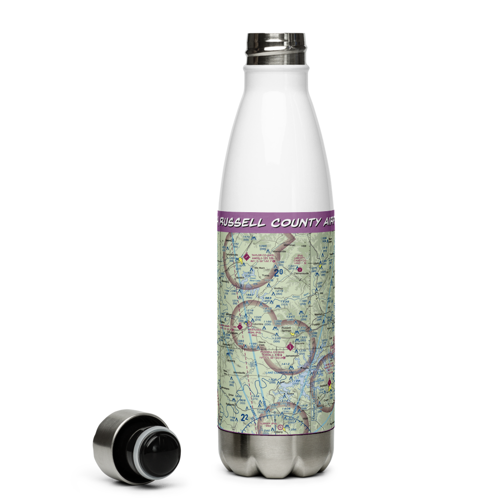 Russell County Airport (K24) VFR Sectional Water Bottle 