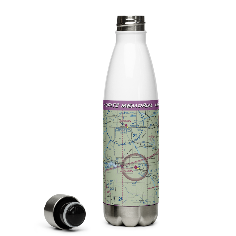 Moritz Memorial Airport (K61) VFR Sectional Water Bottle 