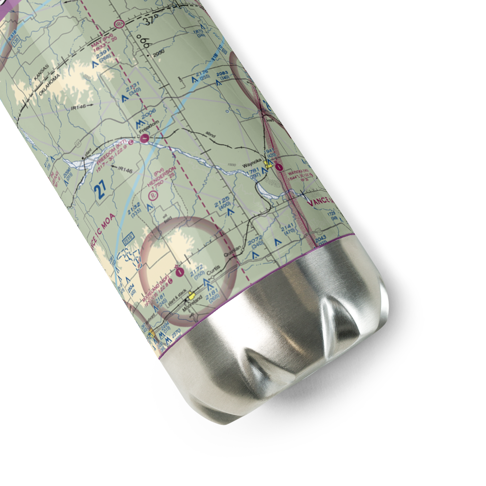 Freedom Municipal Airport (K77) VFR Sectional Water Bottle 
