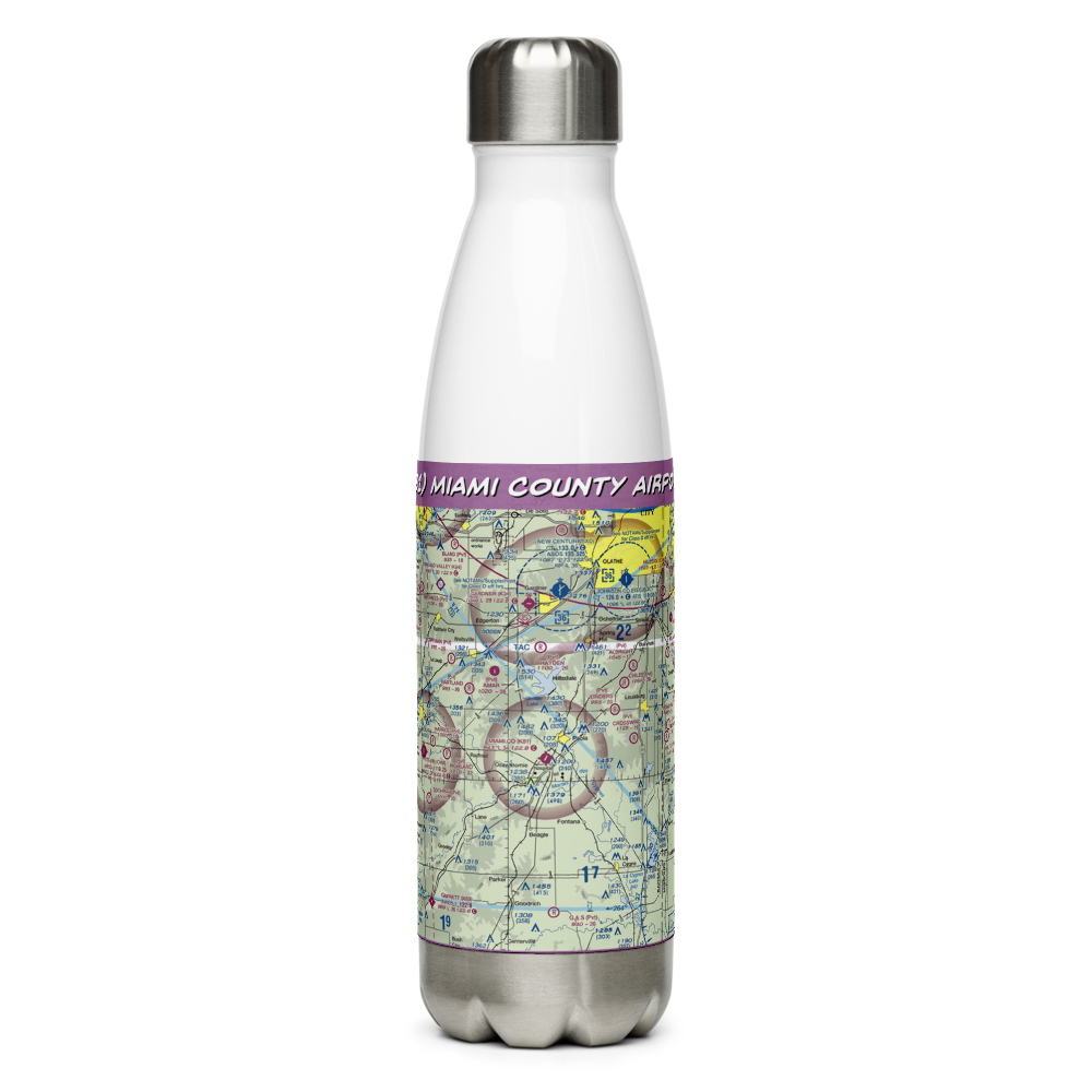 Miami County Airport (K81) VFR Sectional Water Bottle 