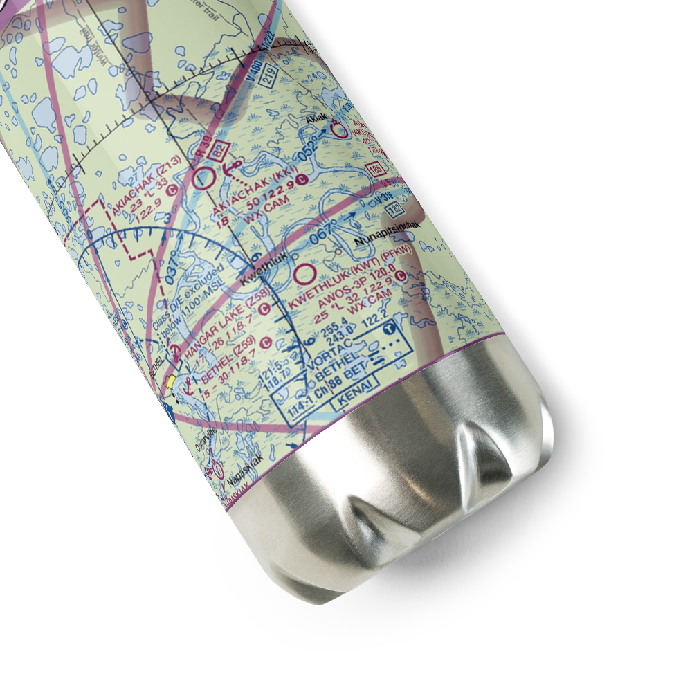 Akiachak Seaplane Base (KKI) VFR Sectional Water Bottle 