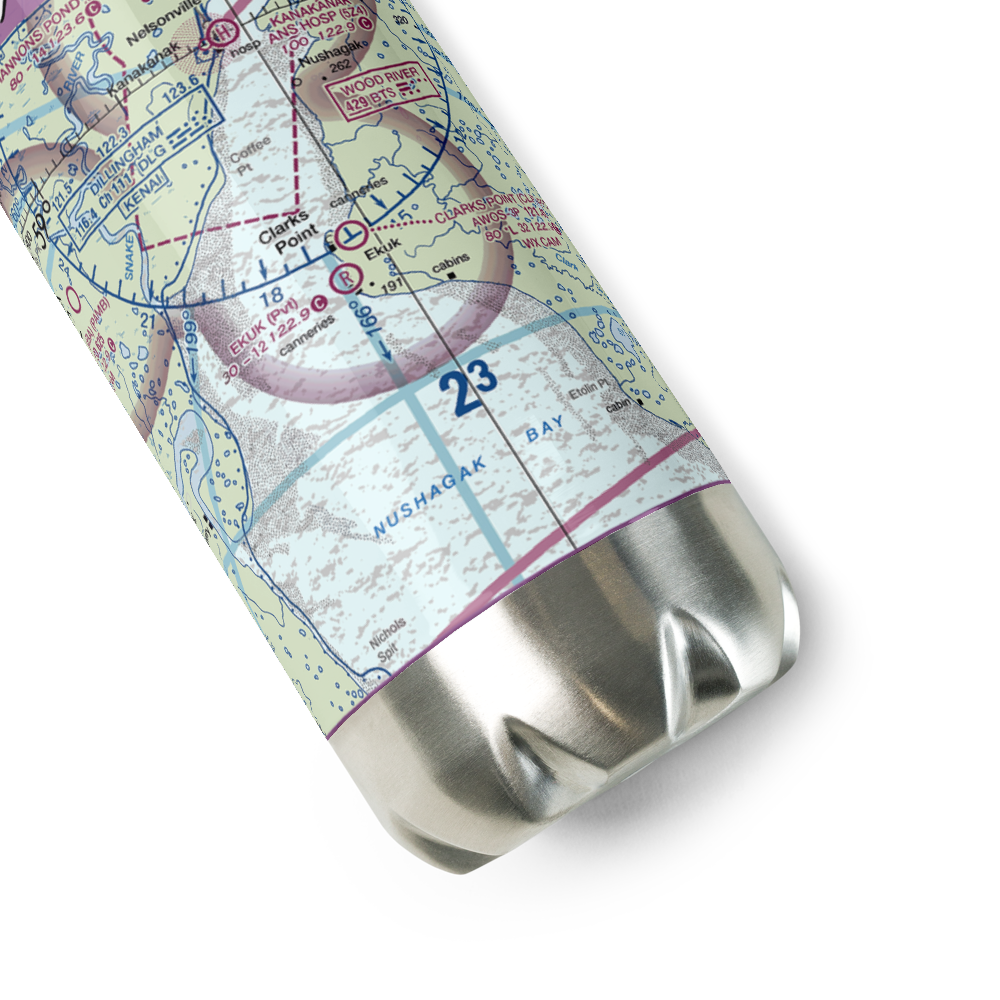 Ekuk Airport (KKU) VFR Sectional Water Bottle 
