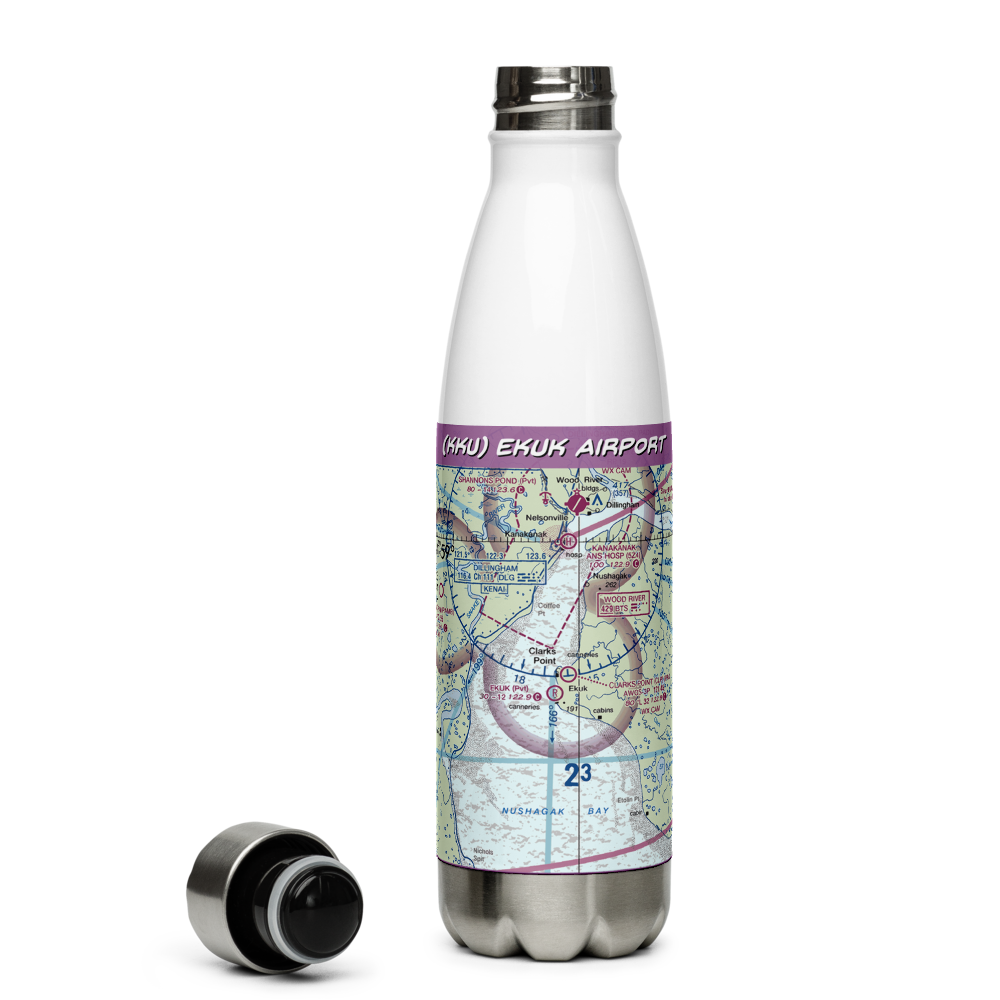 Ekuk Airport (KKU) VFR Sectional Water Bottle 