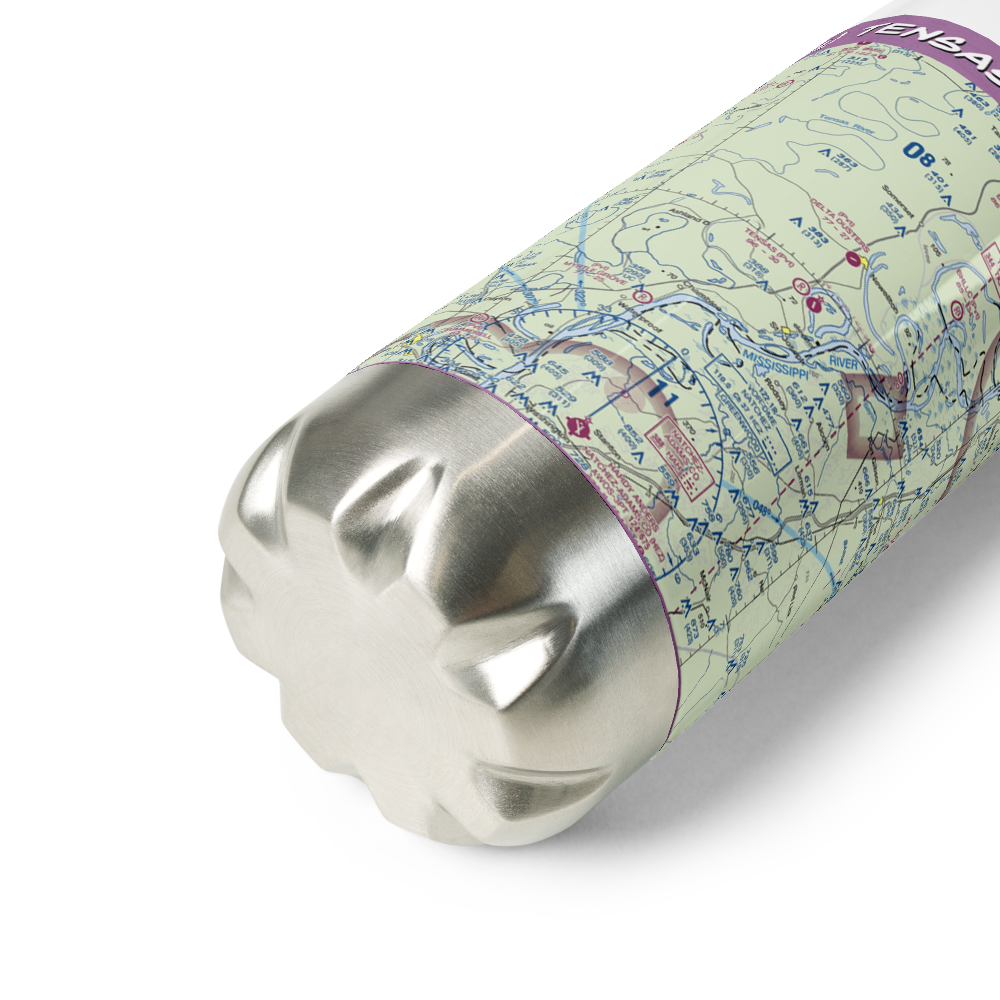 Tensas Parish Airport (L33) VFR Sectional Water Bottle 