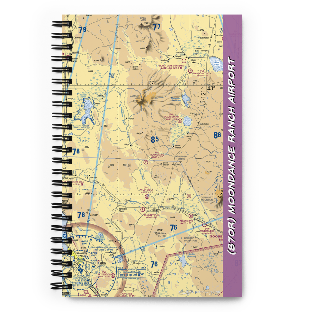 Moondance Ranch Airport (87OR) VFR Sectional Notebook 