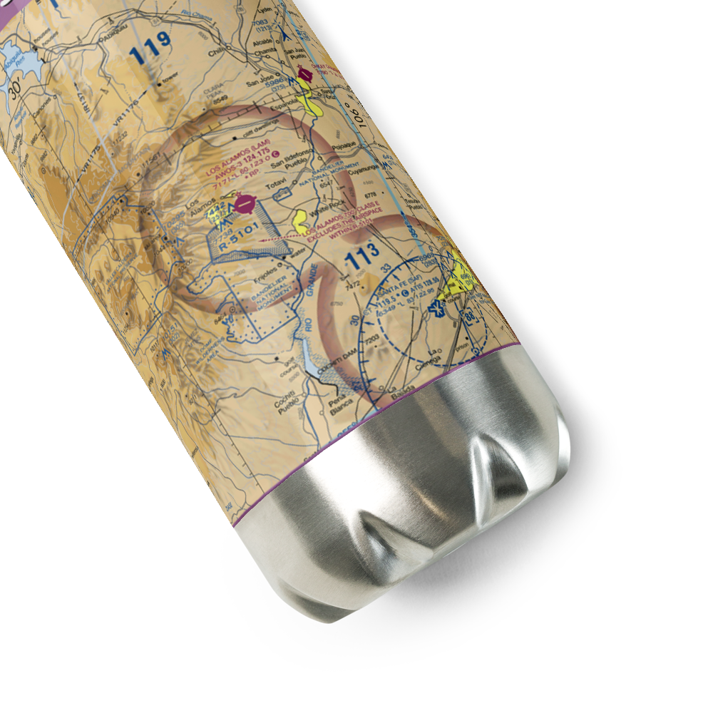Los Alamos Airport (LAM) VFR Sectional Water Bottle 