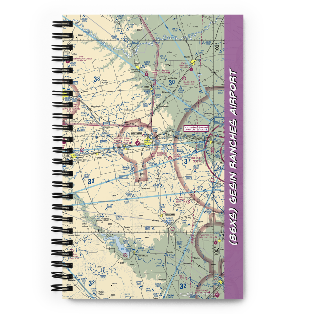 Gesin Ranches Airport (86XS) VFR Sectional Notebook 