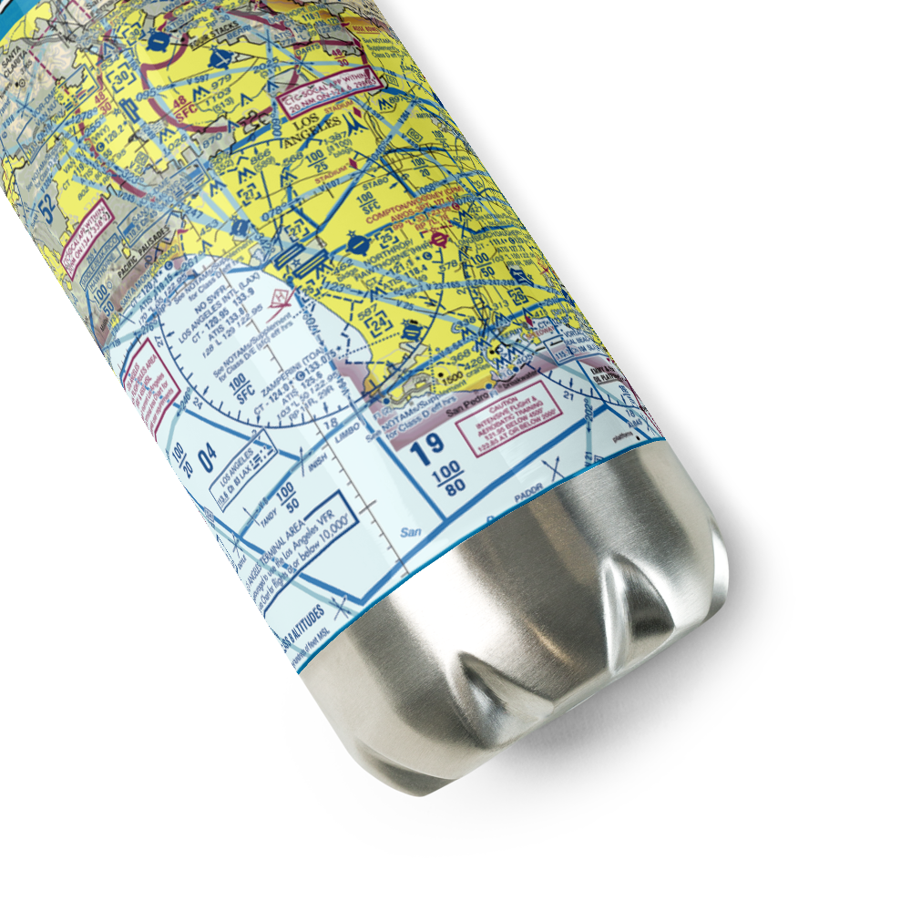 Los Angeles International Airport (LAX) VFR Sectional Water Bottle 