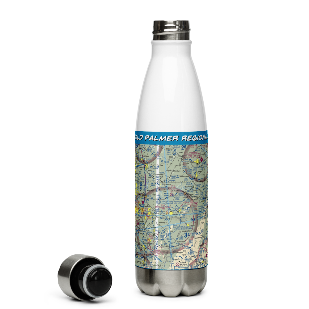 Arnold Palmer Regional Airport (LBE) VFR Sectional Water Bottle 