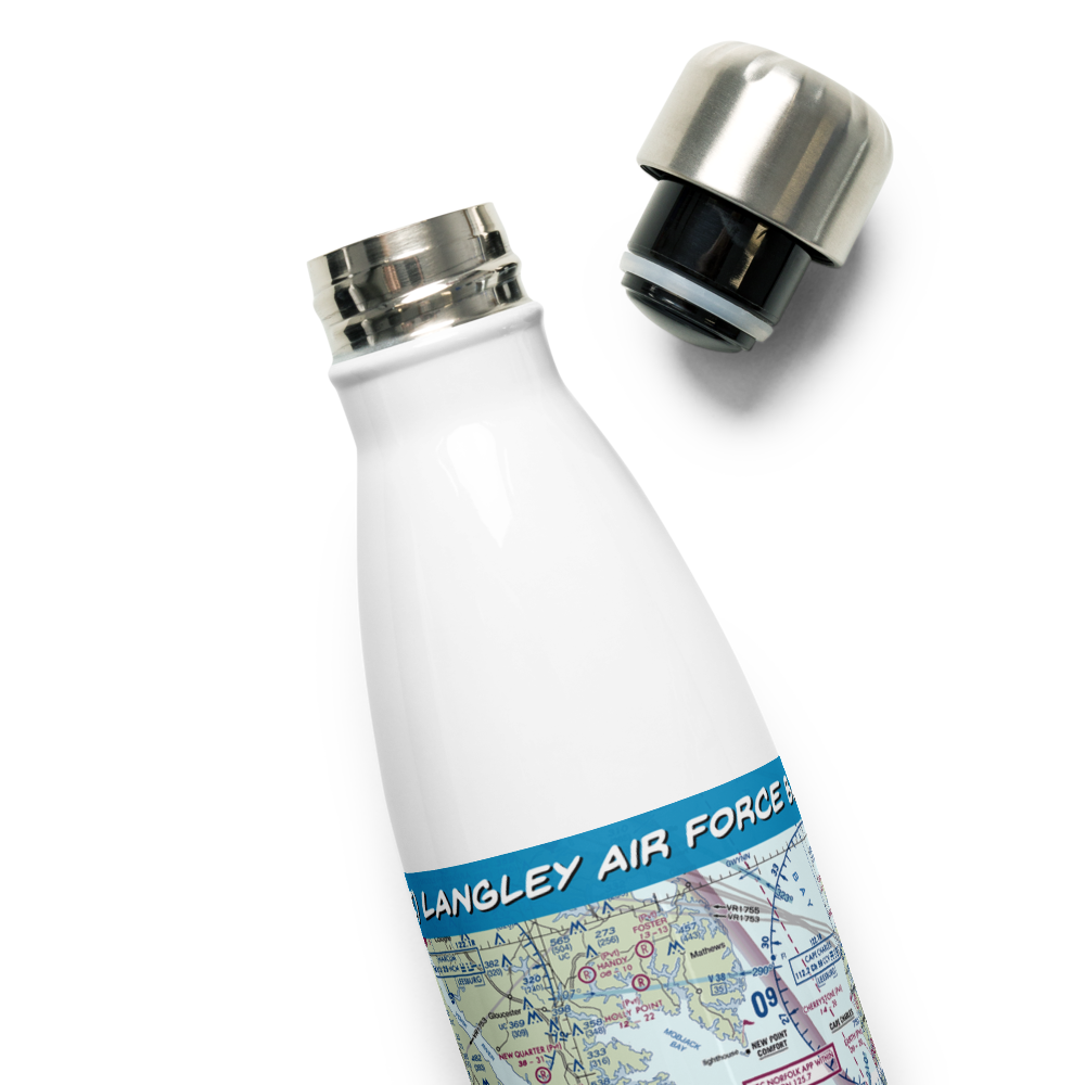 Langley Air Force Base (LFI) VFR Sectional Water Bottle 