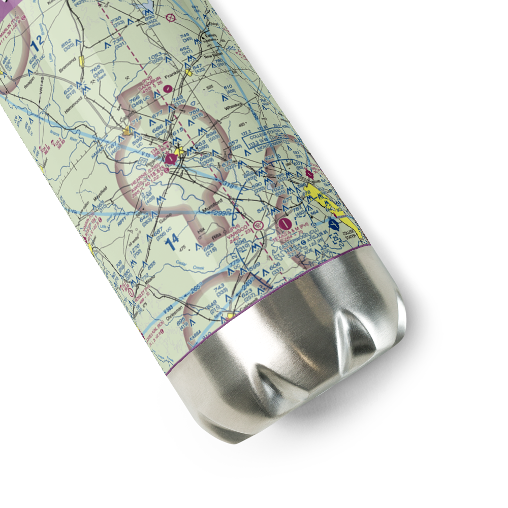 Hearne Municipal Airport (LHB) VFR Sectional Water Bottle 