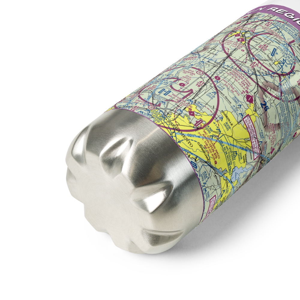 Lincoln Regional Karl Harder Field (LHM) VFR Sectional Water Bottle 