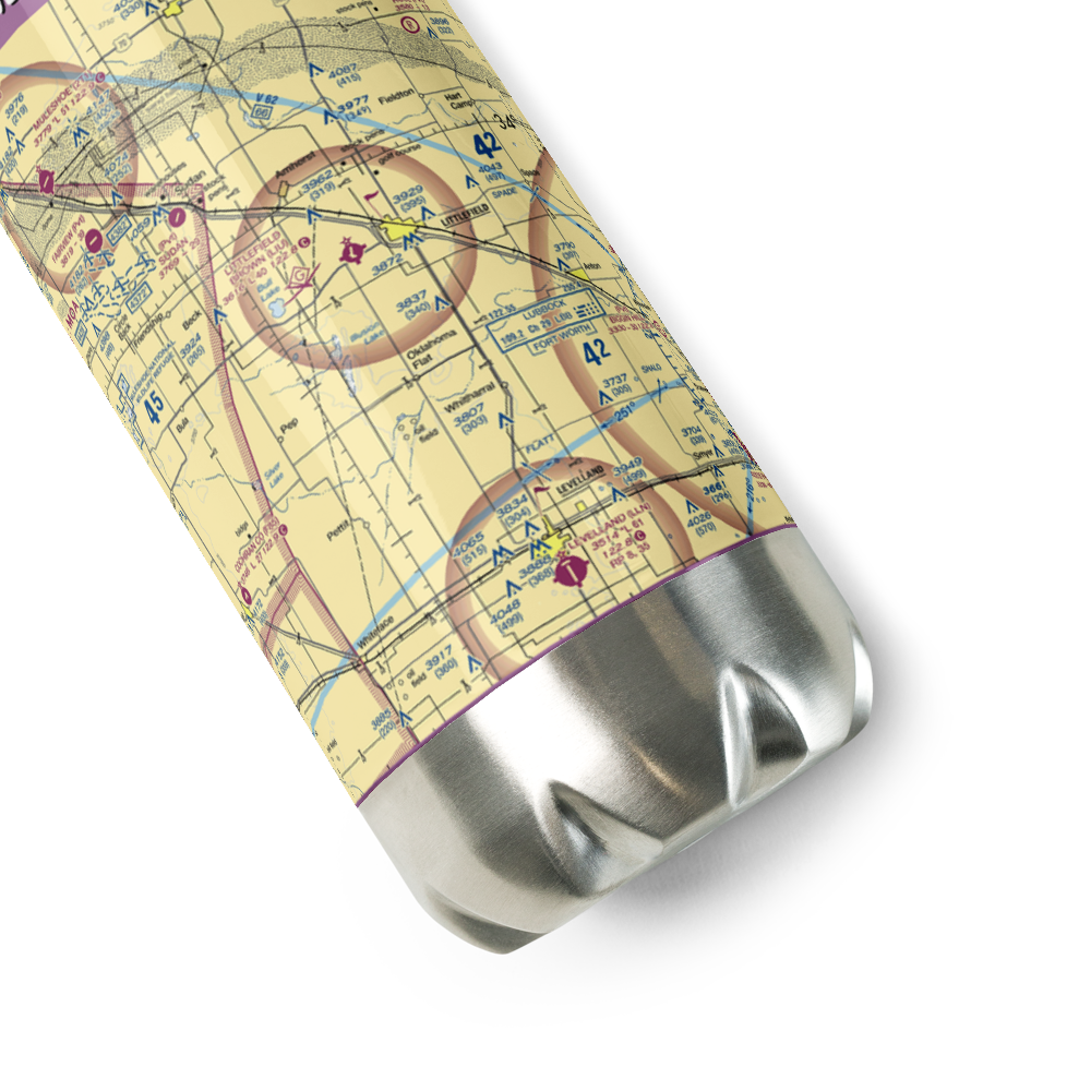 Littlefield Municipal Airport (LIU) VFR Sectional Water Bottle 