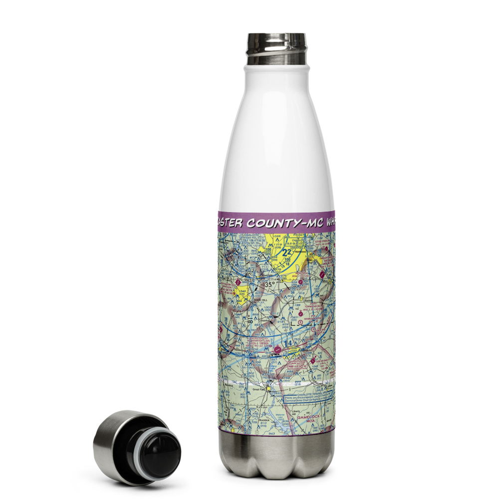 Lancaster County-Mc Whirter Field (LKR) VFR Sectional Water Bottle 