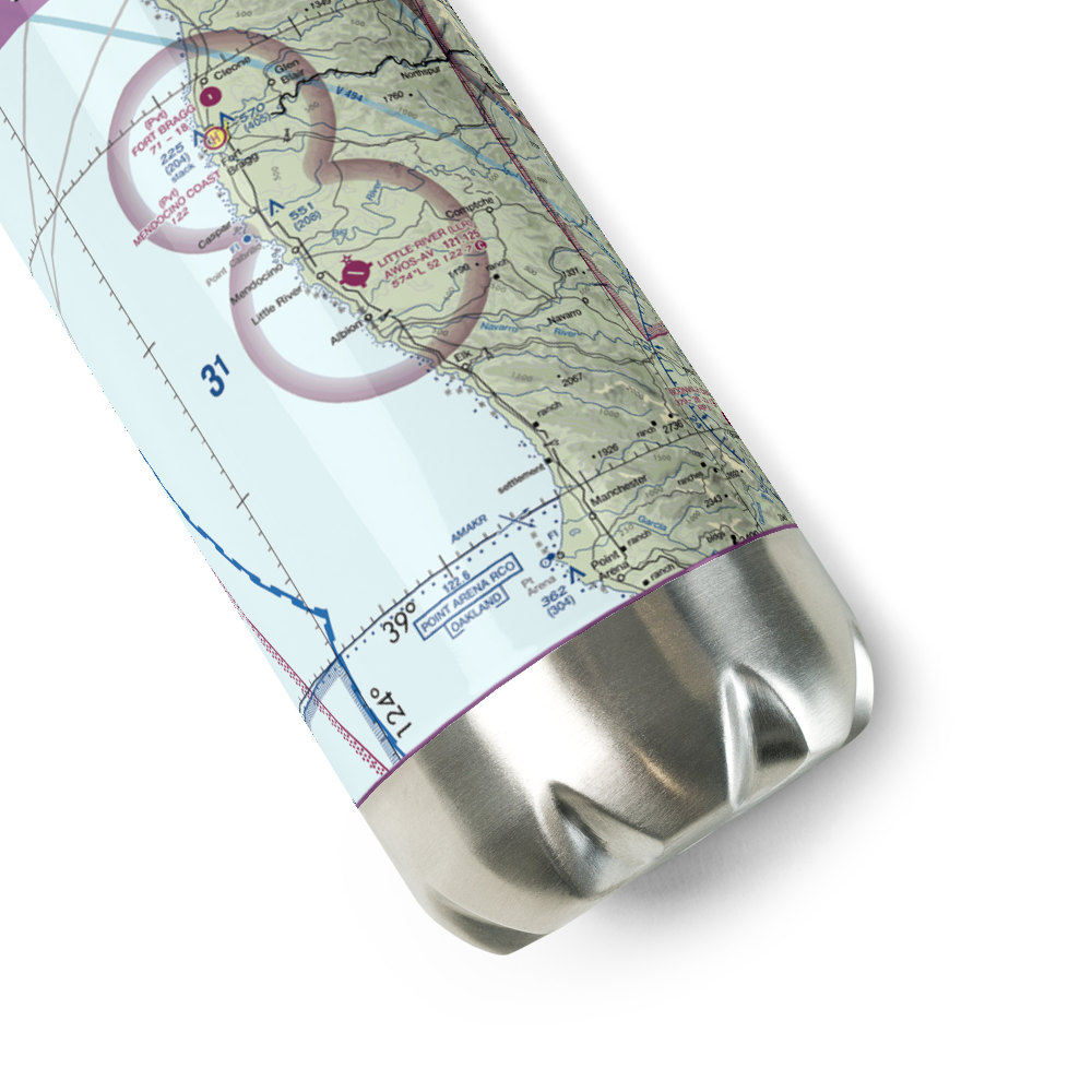 Little River Airport (LLR) VFR Sectional Water Bottle 