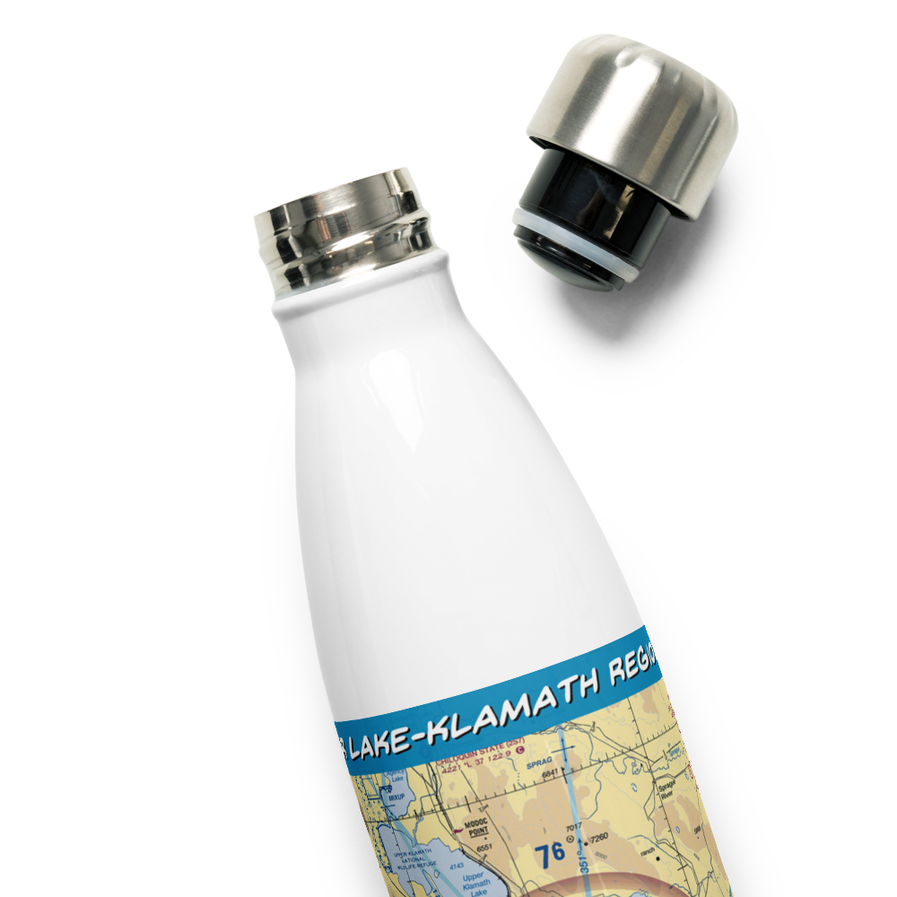 Crater Lake-Klamath Regional Airport (LMT) VFR Sectional Water Bottle 