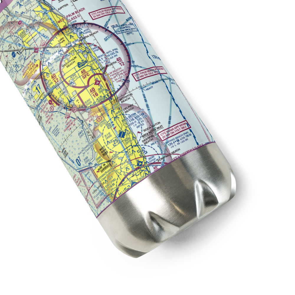 Palm Beach County Park Airport (LNA) VFR Sectional Water Bottle 
