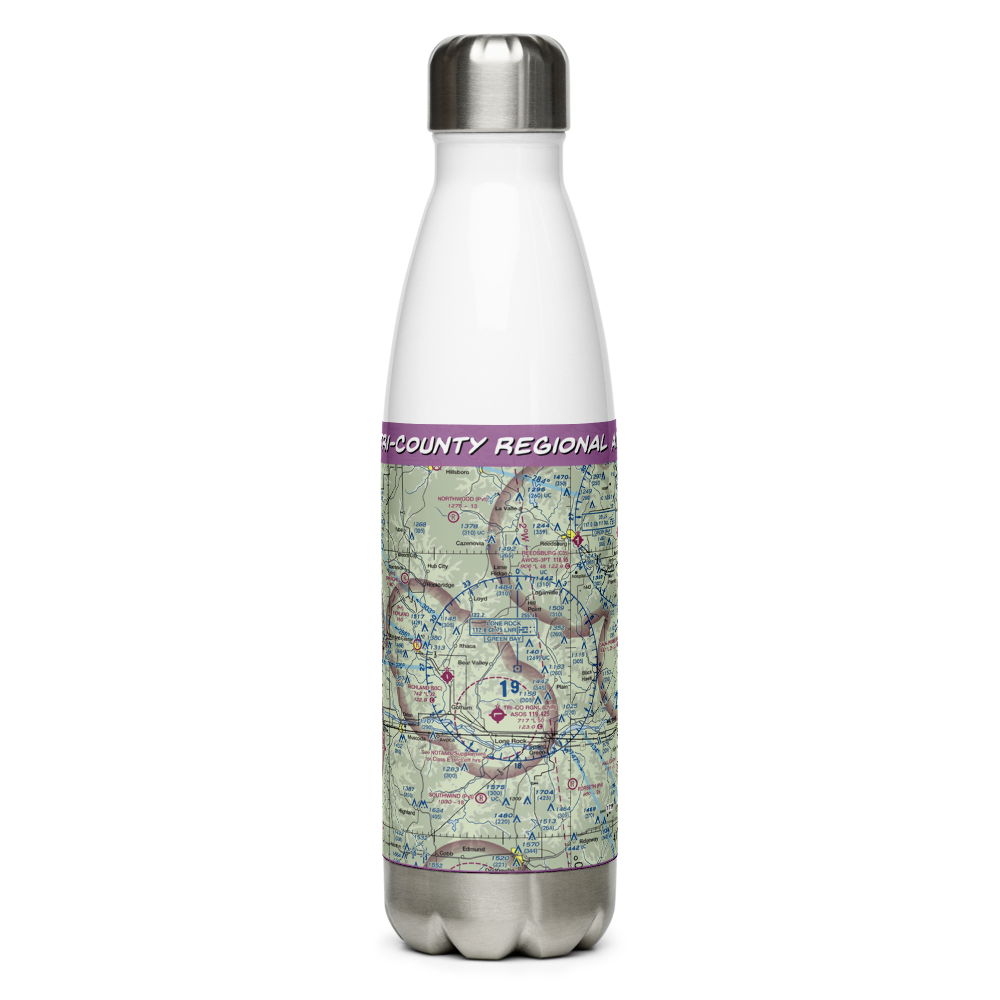 Tri-County Regional Airport (LNR) VFR Sectional Water Bottle 